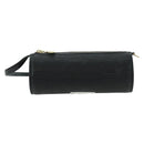 LOUIS VUITTON Epi Soufflot Pouch Black LV Auth BA716-2