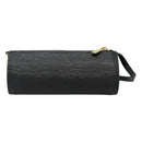 LOUIS VUITTON Epi Soufflot Pouch Black LV Auth BA716-2