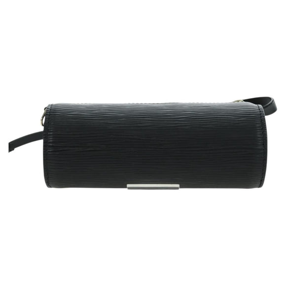 LOUIS VUITTON Epi Soufflot Pouch Black LV Auth BA716