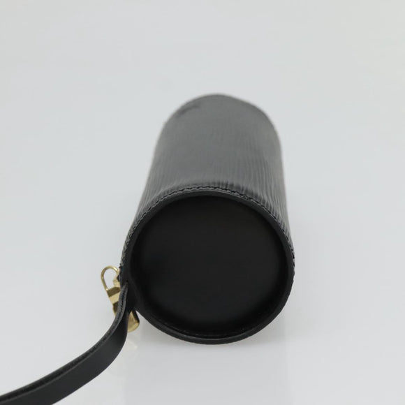 LOUIS VUITTON Epi Soufflot Pouch Black LV Auth BA716
