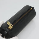 LOUIS VUITTON Epi Soufflot Pouch Black LV Auth BA716-6