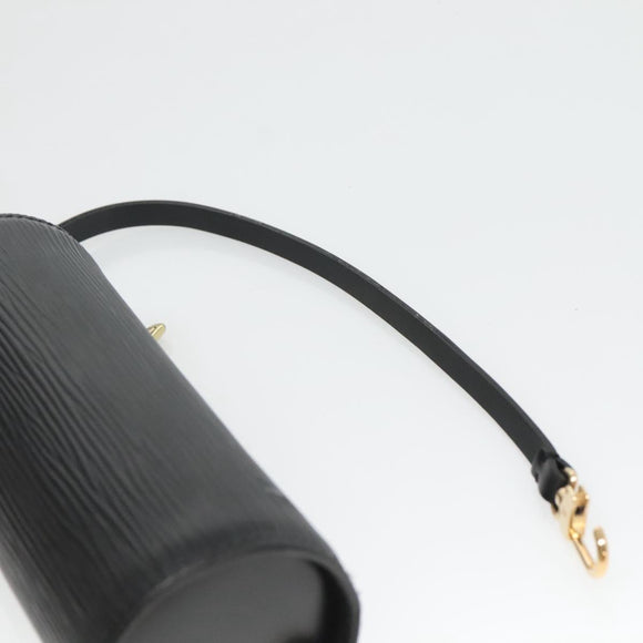 LOUIS VUITTON Epi Soufflot Pouch Black LV Auth BA716
