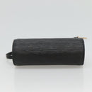 LOUIS VUITTON Epi Soufflot Pouch Black LV Auth BA716-5
