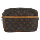 LOUIS VUITTON Monogram Compiegne 23 Clutch Bag M51847 LV Auth BA7170-1