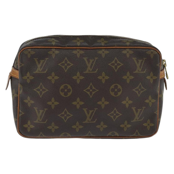 LOUIS VUITTON Monogram Compiegne 23 Clutch Bag M51847 LV Auth BA7170