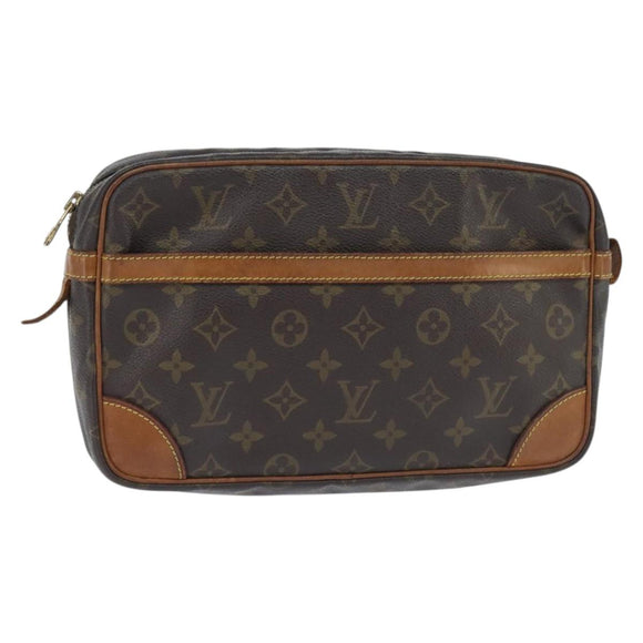 LOUIS VUITTON Monogram Compiegne 28 Clutch Bag M51845 LV Auth BA7171