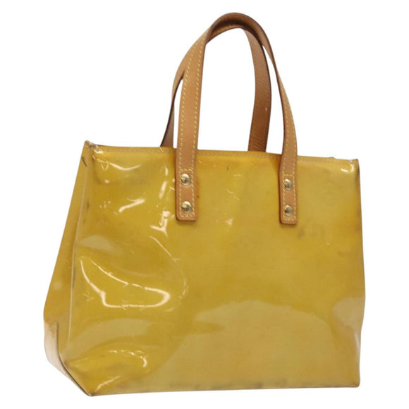 LOUIS VUITTON Monogram Vernis Reade PM Hand Bag Beige M91334 LV Auth BA718