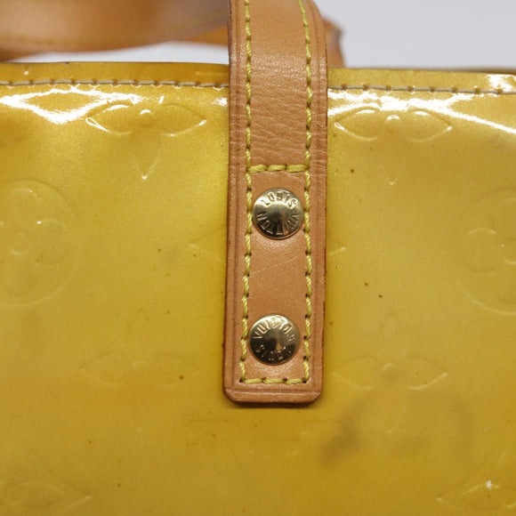 LOUIS VUITTON Monogram Vernis Reade PM Hand Bag Beige M91334 LV Auth BA718