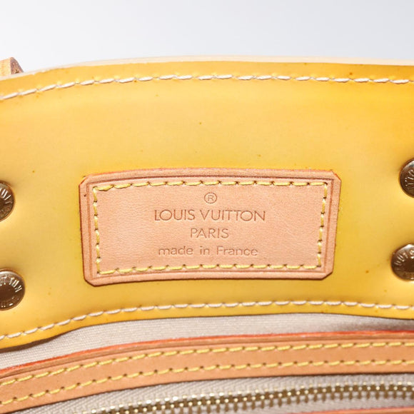 LOUIS VUITTON Monogram Vernis Reade PM Hand Bag Beige M91334 LV Auth BA718