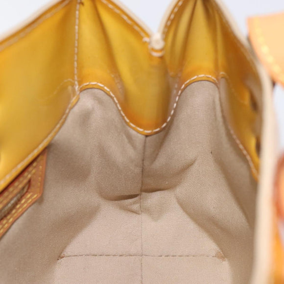 LOUIS VUITTON Monogram Vernis Reade PM Hand Bag Beige M91334 LV Auth BA718