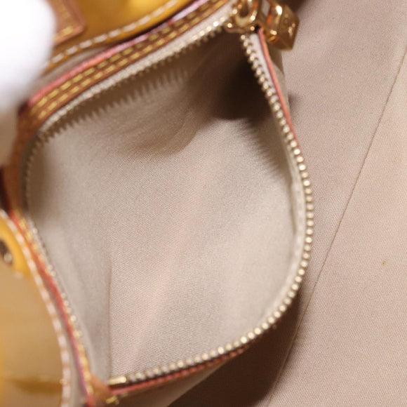 LOUIS VUITTON Monogram Vernis Reade PM Hand Bag Beige M91334 LV Auth BA718