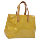 LOUIS VUITTON Monogram Vernis Reade PM Hand Bag Beige M91334 LV Auth BA718-1