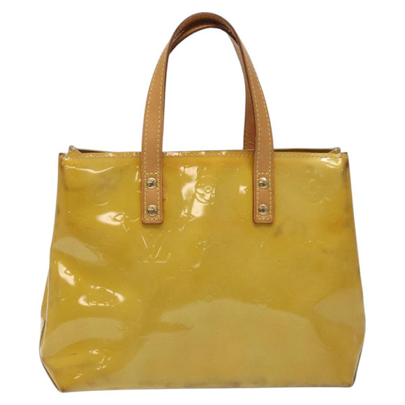 LOUIS VUITTON Monogram Vernis Reade PM Hand Bag Beige M91334 LV Auth BA718