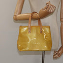 LOUIS VUITTON Monogram Vernis Reade PM Hand Bag Beige M91334 LV Auth BA718-21