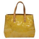 LOUIS VUITTON Monogram Vernis Reade PM Hand Bag Beige M91334 LV Auth BA718-2