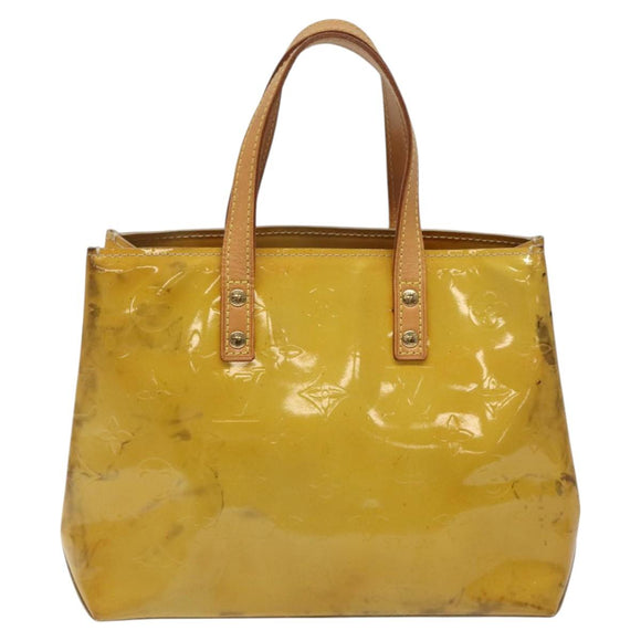 LOUIS VUITTON Monogram Vernis Reade PM Hand Bag Beige M91334 LV Auth BA718