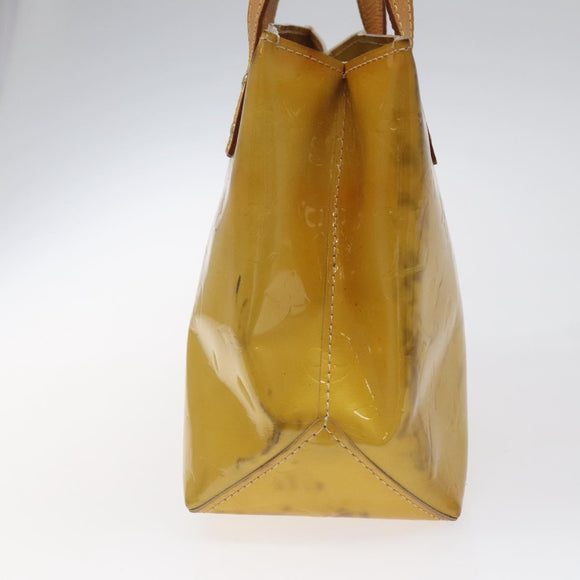 LOUIS VUITTON Monogram Vernis Reade PM Hand Bag Beige M91334 LV Auth BA718