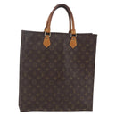 LOUIS VUITTON Monogram Sac Plat Hand Bag M51140 LV Auth BA7185-1
