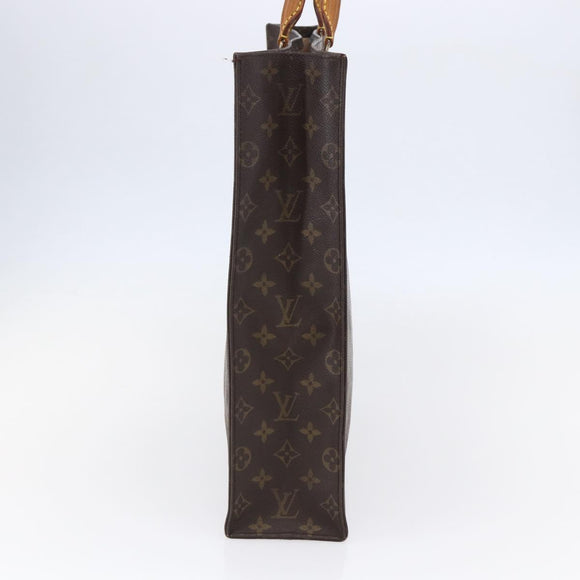 LOUIS VUITTON Monogram Sac Plat Hand Bag M51140 LV Auth BA7185