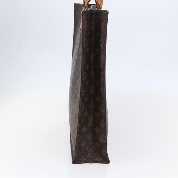 LOUIS VUITTON Monogram Sac Plat Hand Bag M51140 LV Auth BA7185