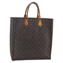 LOUIS VUITTON Monogram Sac Plat Hand Bag M51140 LV Auth BA7186-1