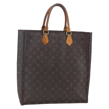 LOUIS VUITTON Monogram Sac Plat Hand Bag M51140 LV Auth BA7186