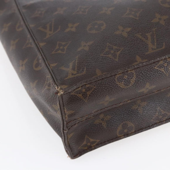 LOUIS VUITTON Monogram Sac Plat Hand Bag M51140 LV Auth BA7186