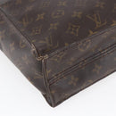 LOUIS VUITTON Monogram Sac Plat Hand Bag M51140 LV Auth BA7186-16