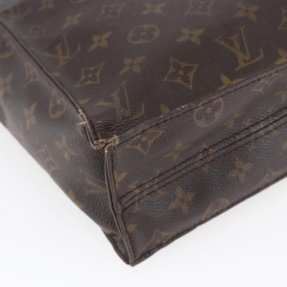 LOUIS VUITTON Monogram Sac Plat Hand Bag M51140 LV Auth BA7186
