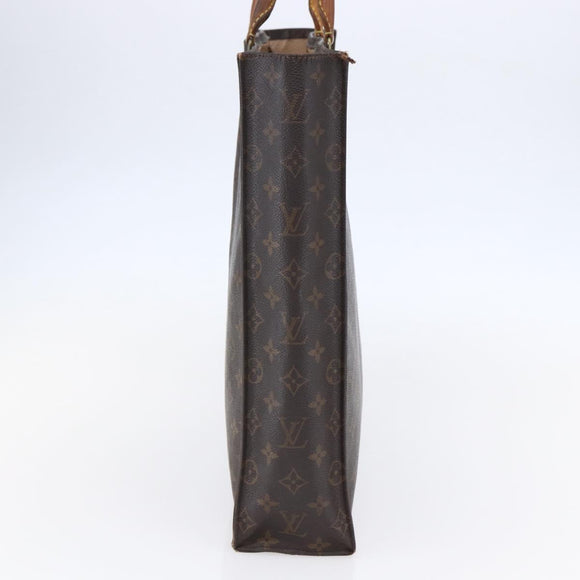 LOUIS VUITTON Monogram Sac Plat Hand Bag M51140 LV Auth BA7186