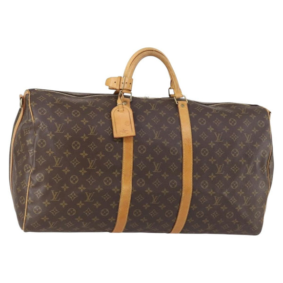 LOUIS VUITTON Monogram Keepall Bandouliere 60 Boston Bag M41412 LV Auth BA7196