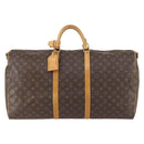 LOUIS VUITTON Monogram Keepall Bandouliere 60 Boston Bag M41412 LV Auth BA7196-13