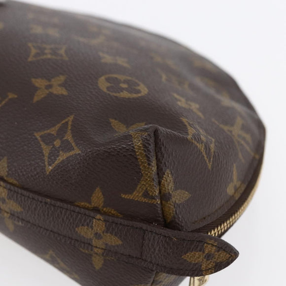 LOUIS VUITTON Monogram Trousse Demi Ronde Cosmetic Pouch M47520 LV Auth BA7198
