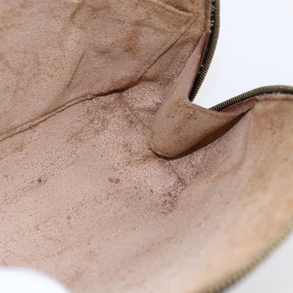 LOUIS VUITTON Monogram Trousse Demi Ronde Cosmetic Pouch M47520 LV Auth BA7198