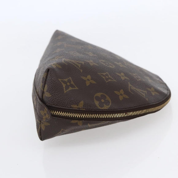 LOUIS VUITTON Monogram Trousse Demi Ronde Cosmetic Pouch M47520 LV Auth BA7198