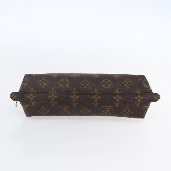 LOUIS VUITTON Monogram Trousse Demi Ronde Cosmetic Pouch M47520 LV Auth BA7198
