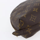 LOUIS VUITTON Monogram Trousse Demi Ronde Cosmetic Pouch M47520 LV Auth BA7198-14
