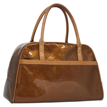 LOUIS VUITTON Monogram Vernis Tompkins Square Bag Bronze M91103 LV Auth BA720