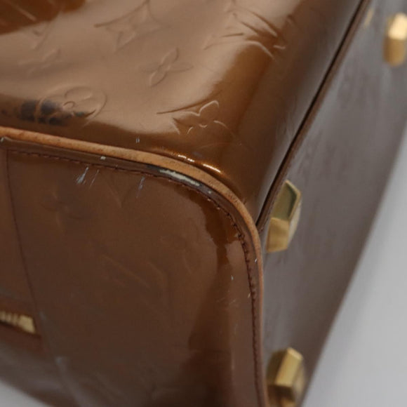 LOUIS VUITTON Monogram Vernis Tompkins Square Bag Bronze M91103 LV Auth BA720