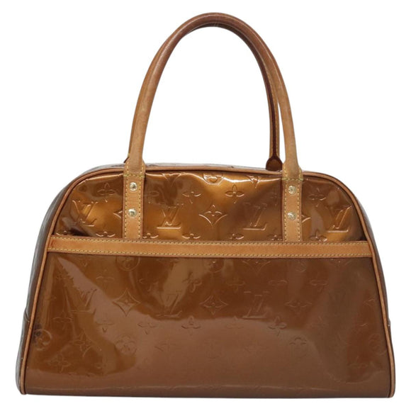 LOUIS VUITTON Monogram Vernis Tompkins Square Bag Bronze M91103 LV Auth BA720