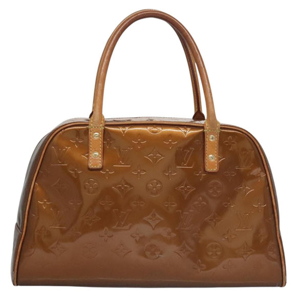 LOUIS VUITTON Monogram Vernis Tompkins Square Bag Bronze M91103 LV Auth BA720