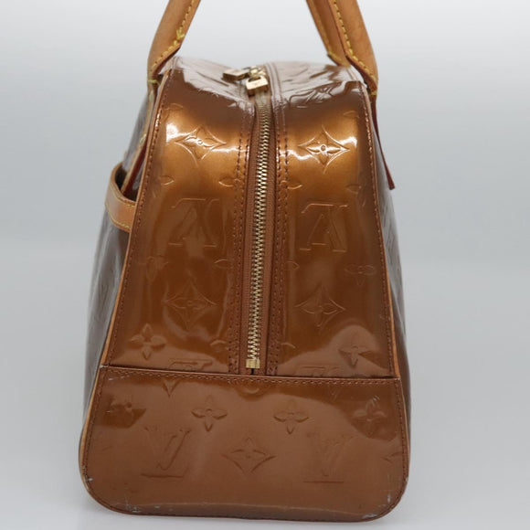 LOUIS VUITTON Monogram Vernis Tompkins Square Bag Bronze M91103 LV Auth BA720