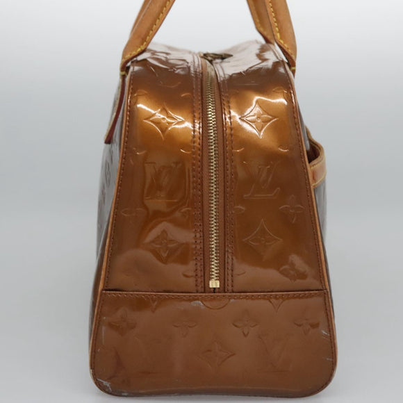 LOUIS VUITTON Monogram Vernis Tompkins Square Bag Bronze M91103 LV Auth BA720