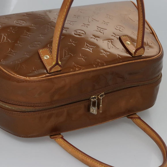 LOUIS VUITTON Monogram Vernis Tompkins Square Bag Bronze M91103 LV Auth BA720
