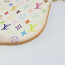 LOUIS VUITTON Monogram Multicolor Pochette MM Pouch White M60028 LV Auth BA7202-15