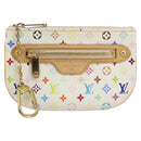 LOUIS VUITTON Monogram Multicolor Pochette MM Pouch White M60028 LV Auth BA7202-13