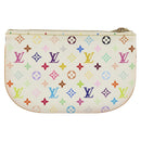 LOUIS VUITTON Monogram Multicolor Pochette MM Pouch White M60028 LV Auth BA7202-2