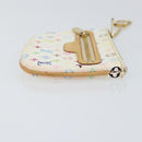 LOUIS VUITTON Monogram Multicolor Pochette MM Pouch White M60028 LV Auth BA7202-3