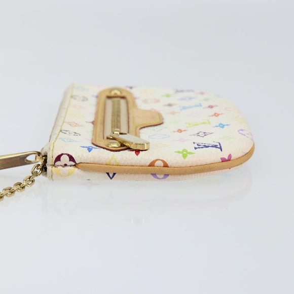 LOUIS VUITTON Monogram Multicolor Pochette MM Pouch White M60028 LV Auth BA7202