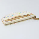 LOUIS VUITTON Monogram Multicolor Pochette MM Pouch White M60028 LV Auth BA7202-5